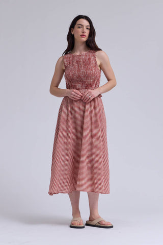 Clayfield Ruffle Gingham Midi Dress