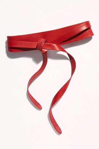 Wrap Belt - Red | Adjustable OS | Timeless Style