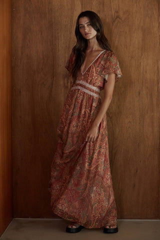 The Marigold Paisley Maxi Dress