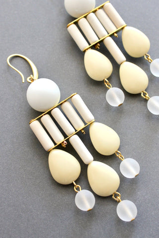 Agate & Magnesite Chandelier Earrings