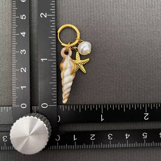 18K Gold Plated Seaside Charm Huggie Earrings