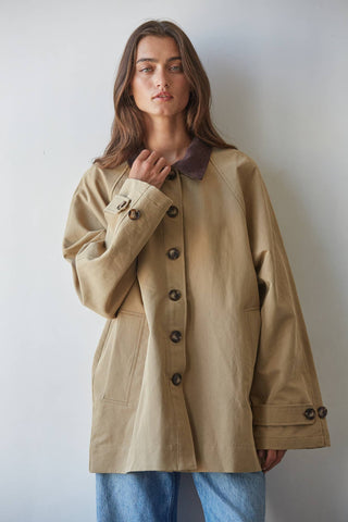 Harvest Contrast Collar Barn Jacket