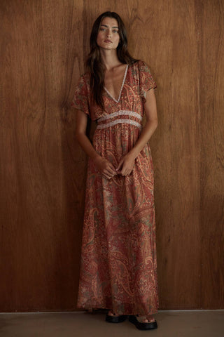The Marigold Paisley Maxi Dress
