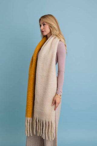 Ember Two-Tone Fringe Scarf