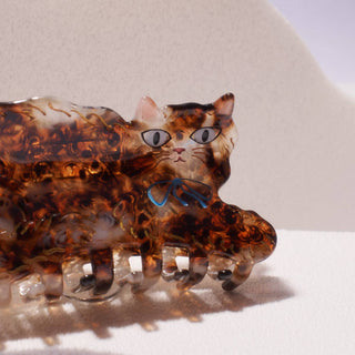 Calico Kitty Acetate Claw Clip