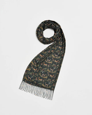 The Into the Woods Fringed Scarf — Green