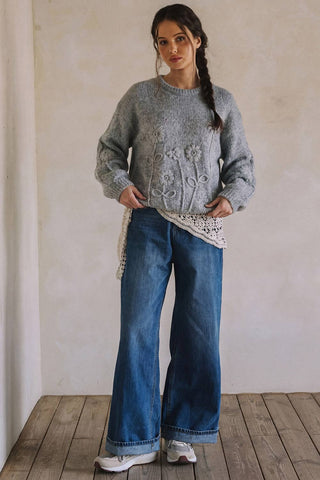The Meadow Embroidered Floral Sweater
