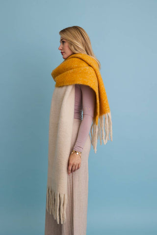 Ember Two-Tone Fringe Scarf