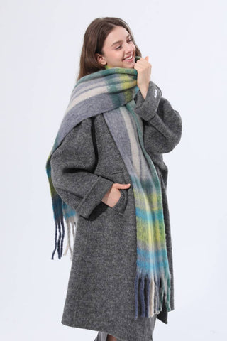 Hearthside Plaid Fringe Scarf