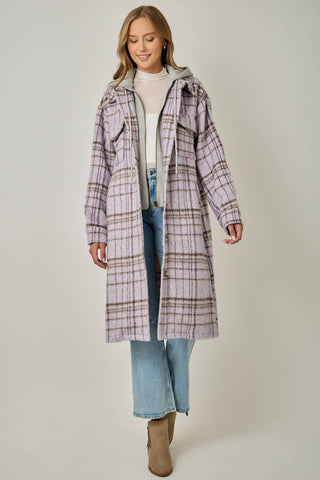 Highlands Hooded Twofer Plaid Jacket