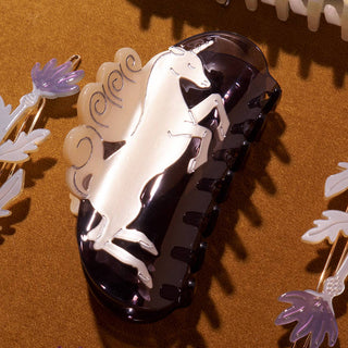 Unicorn Tapestry Acetate Claw Clip