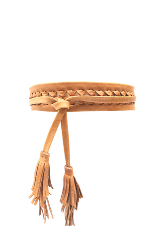 Ava Wrap Belt — Cognac