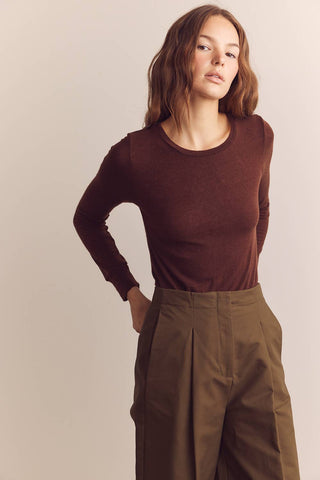 Wool Blend Lightweight Knit Top