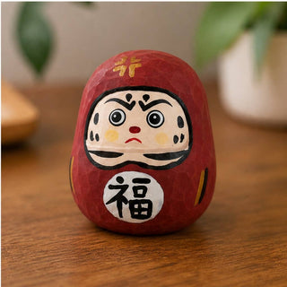 Carved Japanese Daruma Doll