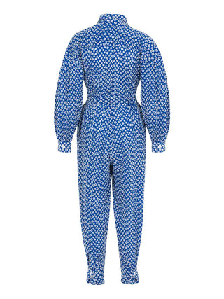 Eyelet Self-Belt Jumpsuit