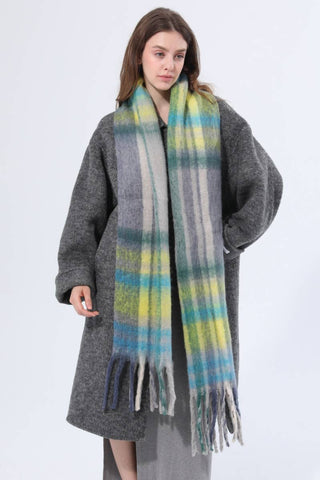 Hearthside Plaid Fringe Scarf