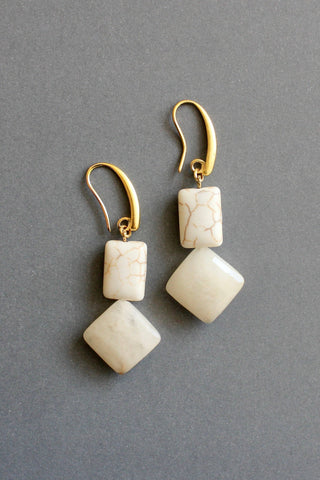 Magnesite and Calcite Earrings