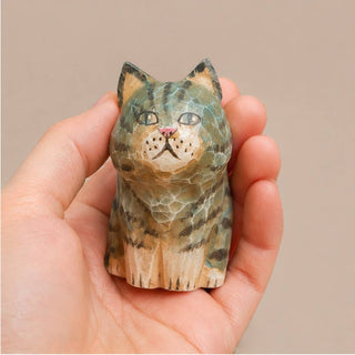 Vintage-Inspired Cat Figurine