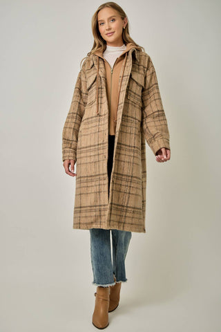 Highlands Hooded Twofer Plaid Jacket
