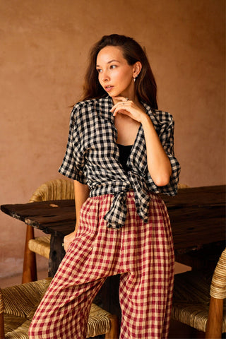 The Vanessa Linen Gingham Shirt