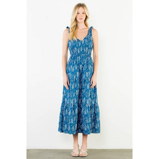 The Fish Print Tie Strap Dress