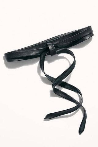 Midi Wrap Belt – Black | Adjustable One-Size