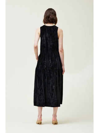 Velvet Sleeveless Midi Dress