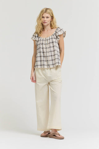 Bramble Plaid Button Front Blouse