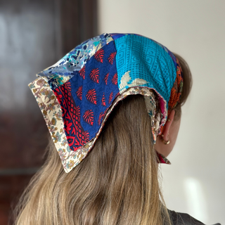Patchwork Silk Bandana — Upcycled