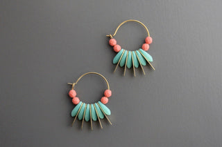 Estelle Glass and Gold Earrings