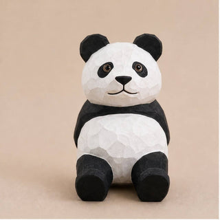 Hand-Carved Panda Phone Stand