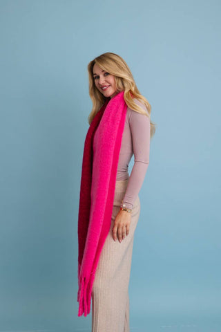 Ember Two-Tone Fringe Scarf