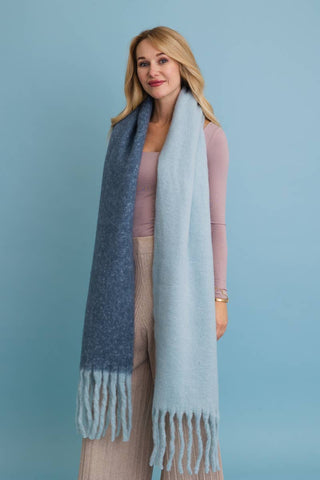 Ember Two-Tone Fringe Scarf