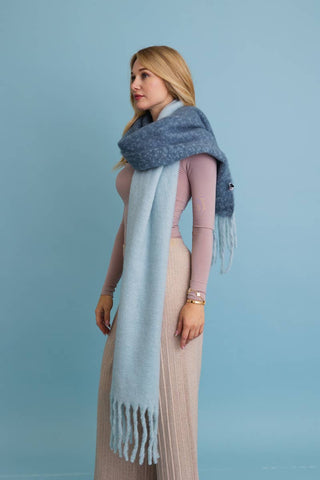 Ember Two-Tone Fringe Scarf