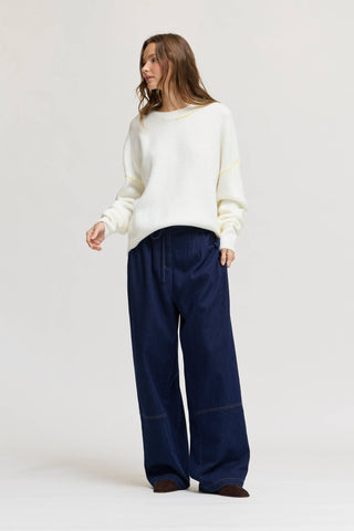 The Heron Contrast Stitch Sweater