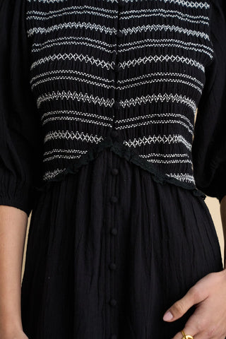 Magnolia Maxi Dress -  Black