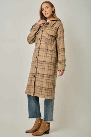 Highlands Hooded Twofer Plaid Jacket