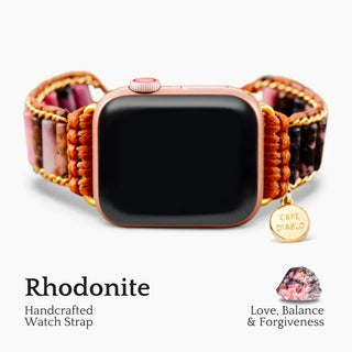 Blooming Rhodonite Apple Watch Strap - Adjustable