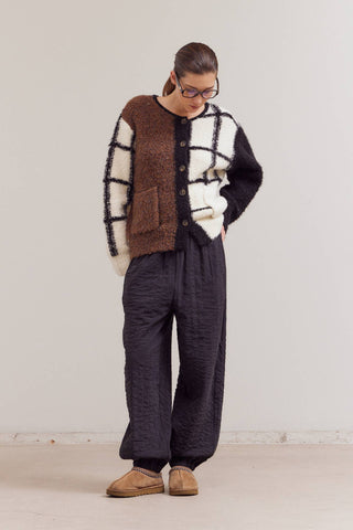 The Sable Grid Cardigan