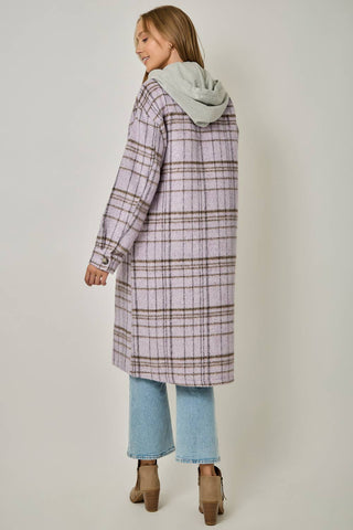 Highlands Hooded Twofer Plaid Jacket