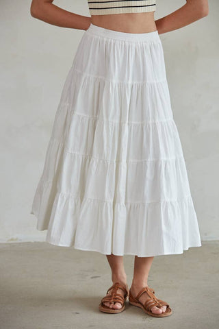 The Ruffled Flare Midi Skirt