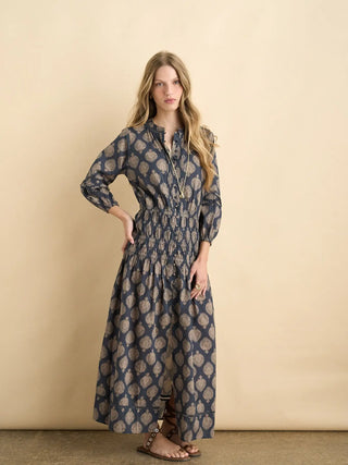 Uma Smocked Waist Midi Dress