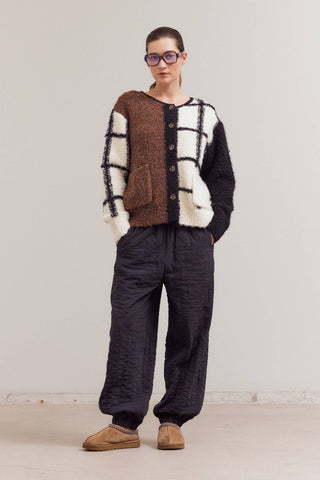The Sable Grid Cardigan