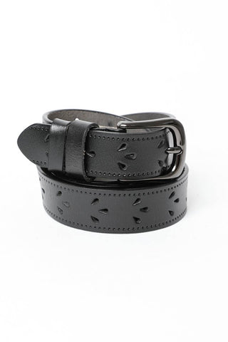 Petal Punch-Out Leather Belt