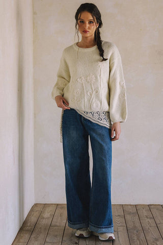 The Meadow Embroidered Floral Sweater