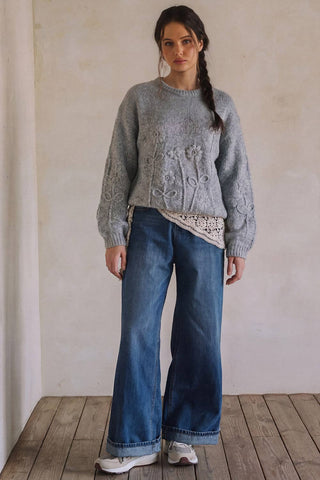 The Meadow Embroidered Floral Sweater