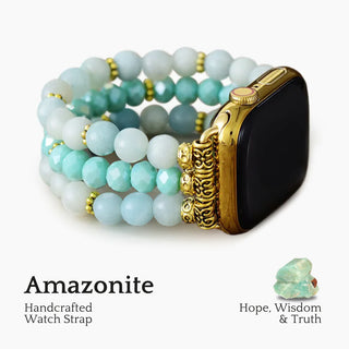 Amazonite Bliss Stretch Apple Watch Strap - 6.5-7in