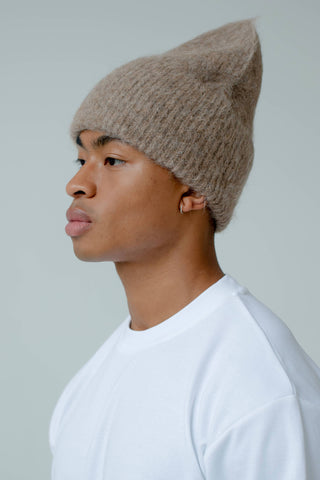 The Alpaca Beanie - Beige Brown