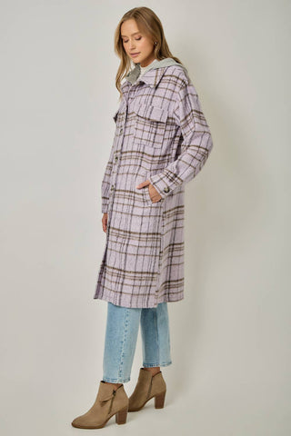 Highlands Hooded Twofer Plaid Jacket