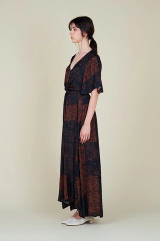 Maeve Open Back Satin Maxi Dress